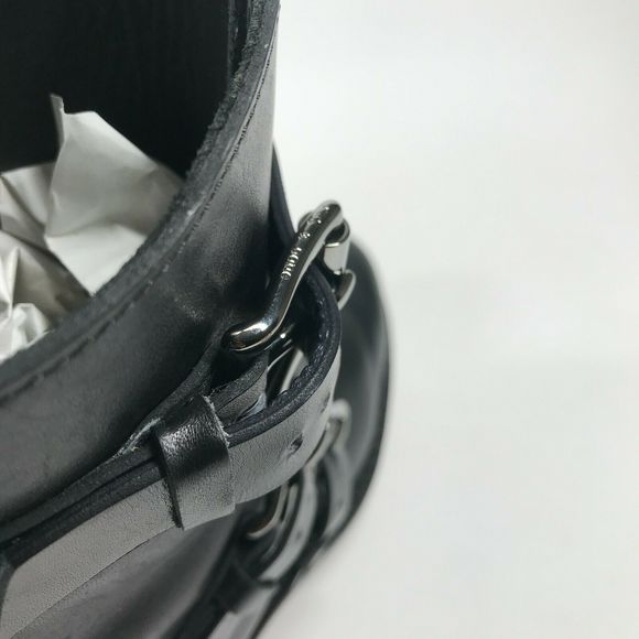 rag & bone Hudson Black Leather Moto Biker Mid Buckle Boots • 36.5 - Picture 8 of 10